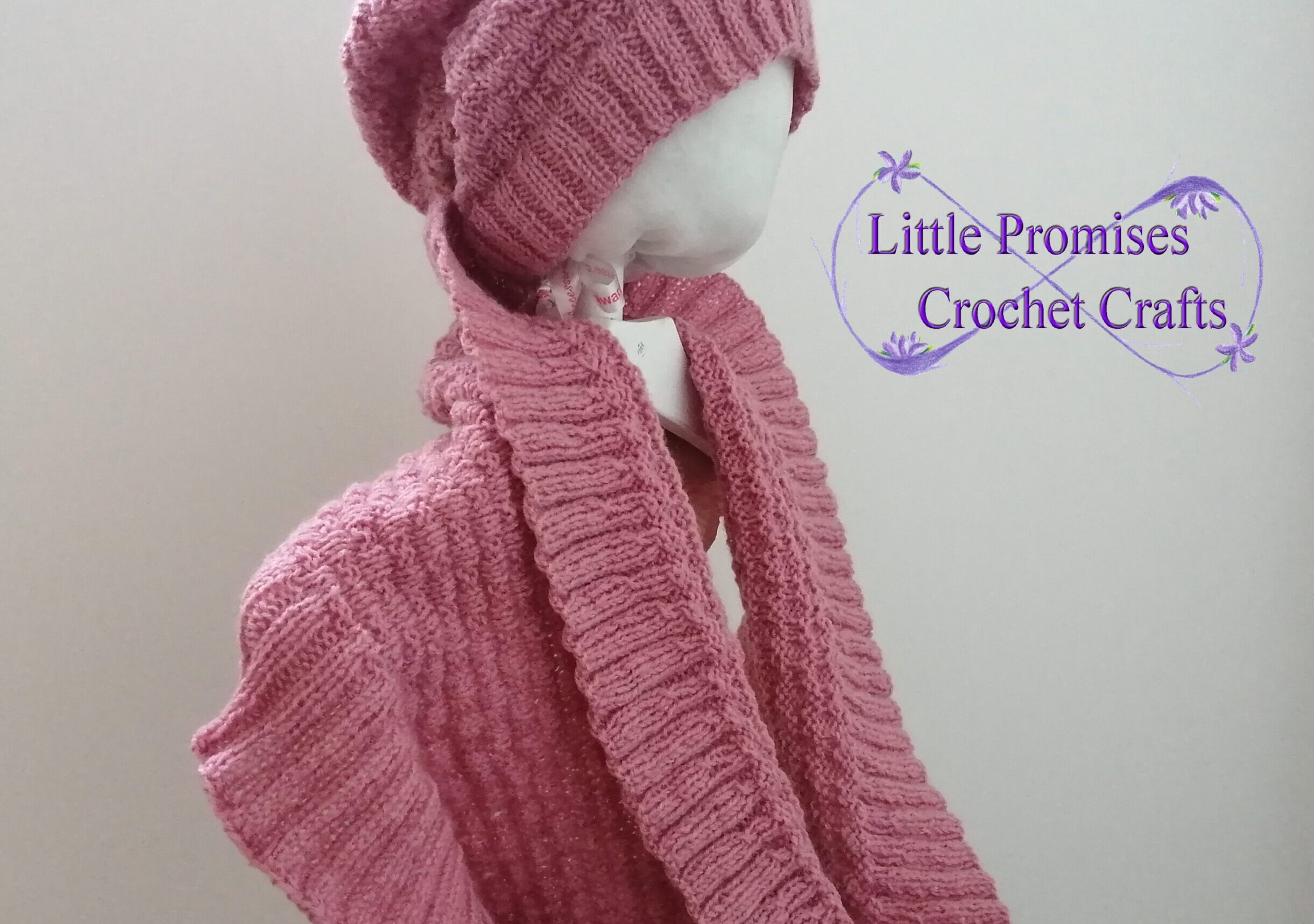 Rose Mint Hat & Neck Warmer