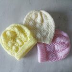 Three versions of the Fern Stitch Hat